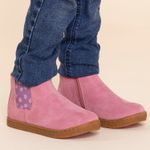 Botín Cuero Niña Piombino Rosado