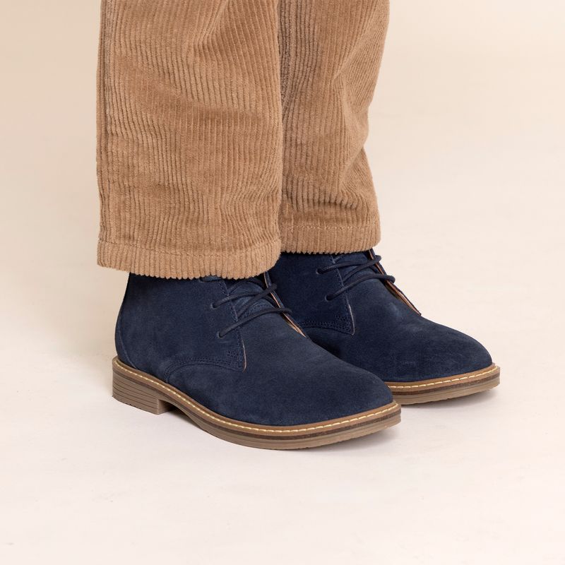 Botín Cuero Niño New Safari-K  Azul