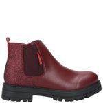 Botín Cuero Niña Lyzard Rojo