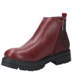 Botín Cuero Niña Lyzard Rojo