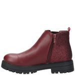 Botín Cuero Niña Lyzard Rojo