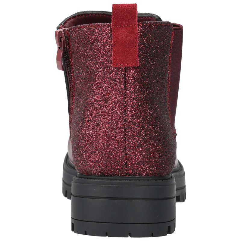 Botín Cuero Niña Lyzard Rojo