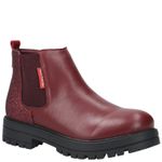 Botín Cuero Niña Lyzard Rojo