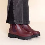 Botín Cuero Niña Lyzard Rojo