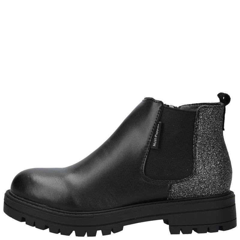 Botín Cuero Niña Lyzard Negro