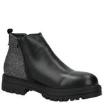 Botín Cuero Niña Lyzard Negro