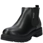 Botín Cuero Niña Lyzard Negro