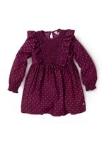 Vestido Blossom Niña Burdeo