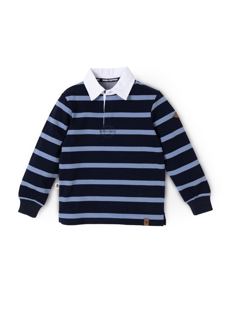 Polera Manga Larga Timber Niño Azul